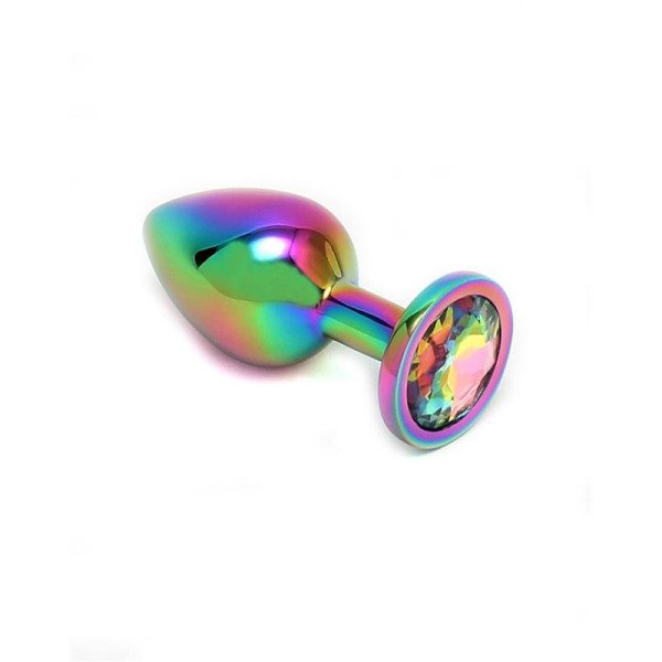 Plug anale con gioiello nei colori dell'arcobaleno Plug Rainbow