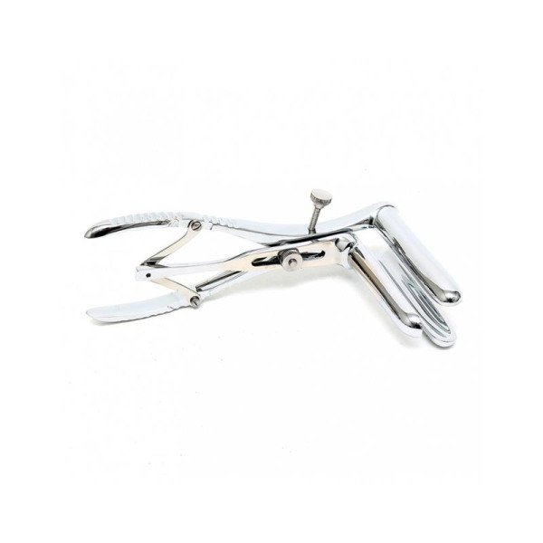 Speculum anale con 3 cucchiai in argento cromato