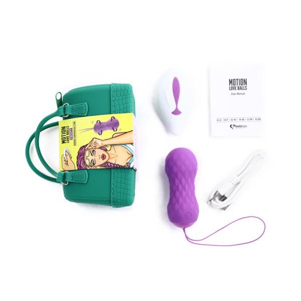 Motion Love Balls Uovo vibrante con telecomando Twisty Purple