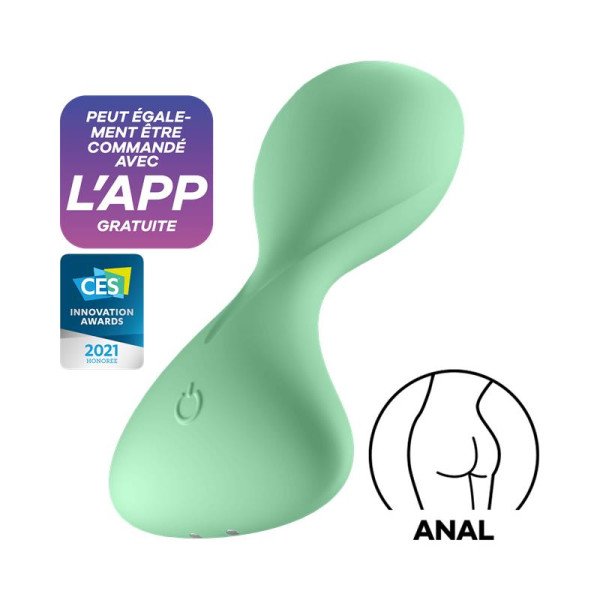 Butt Plug Trendsetter con Vibrazione e APP Verde Chiaro