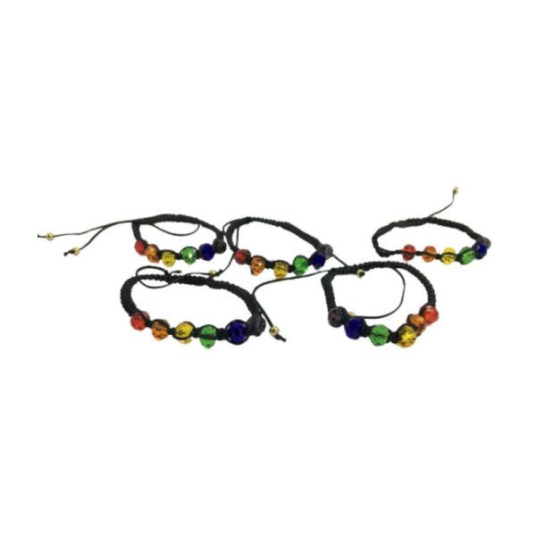 Bracciale in vetro LGBT+ Colors con sfere di vetro