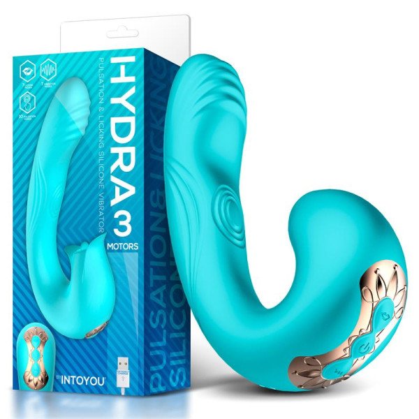 Hydra Vibe con Pulsazioni e Lingua Stimolante Clitoride 3 Motori USB