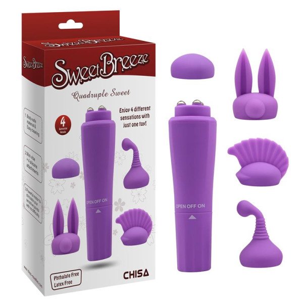 Stimolatore a 4 testine Sweet Purple