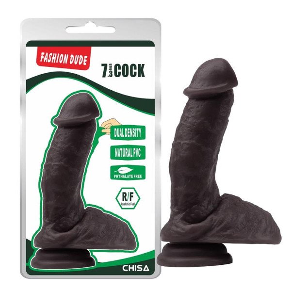 Dildo Dual Density Fashion Dude 18,5 x 4,3 cm Marrone
