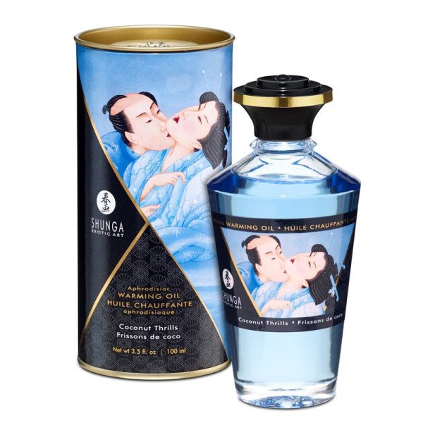 Shunga Warming Massage Oil Aroma di cocco