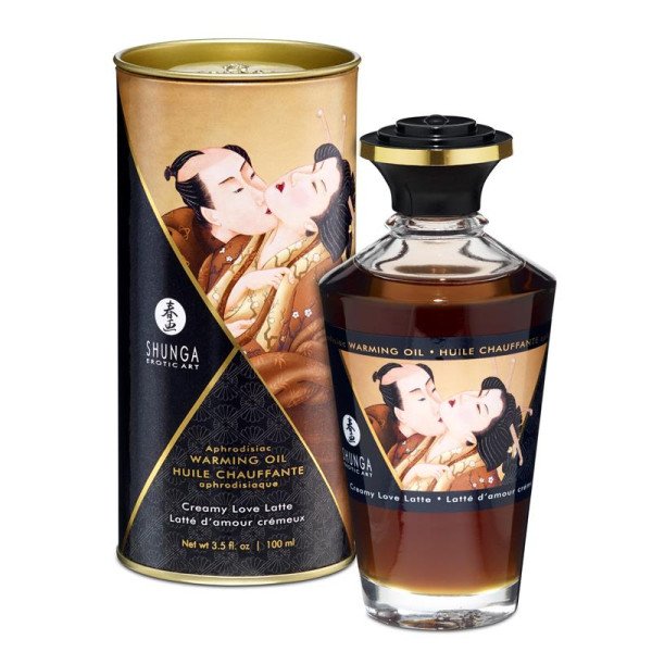 Shunga Warming Massage Oil Cremoso Latte Aroma