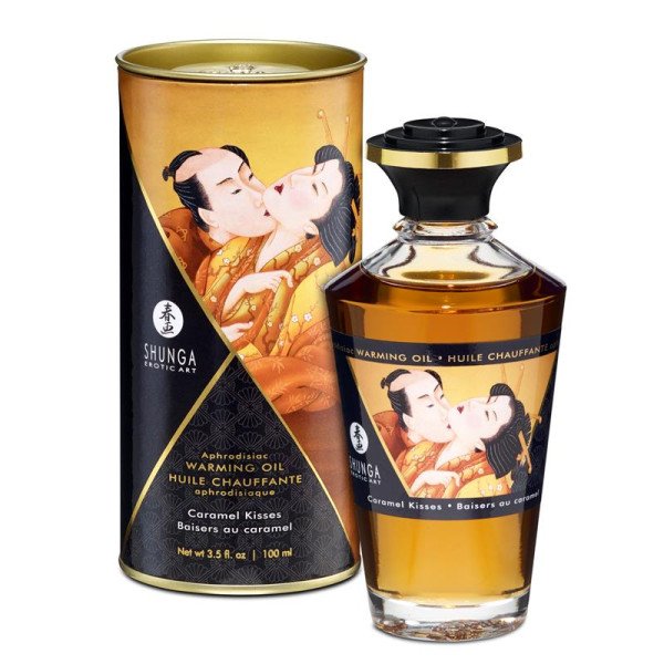 Shunga Warming Massage Oil Aroma di caramello