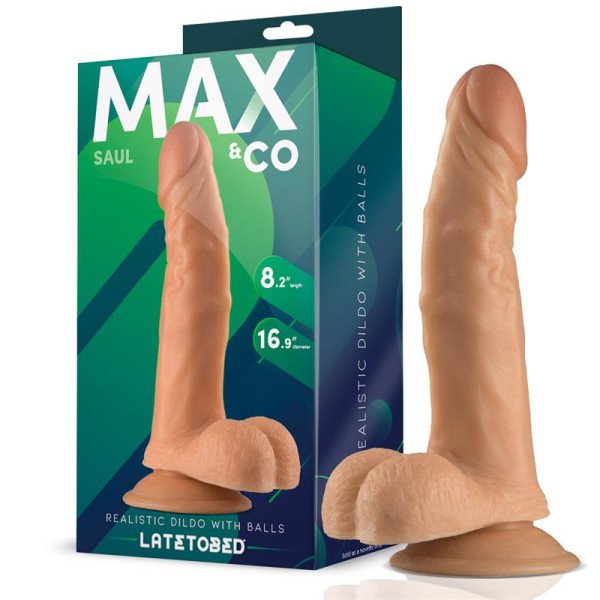 Saul Dildo Realistico con Testicoli Carnosi 8,25 - 21 cm