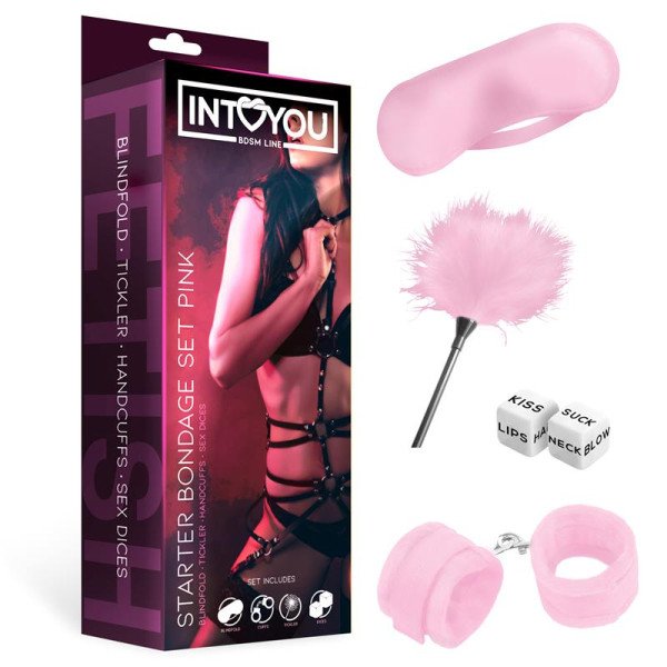 Set di Bondage per Principianti 4 Pezzi Rosa