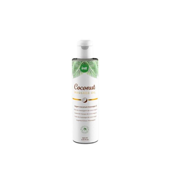 Olio per massaggi all'aroma di cocco 100% vegano da 150 ml.