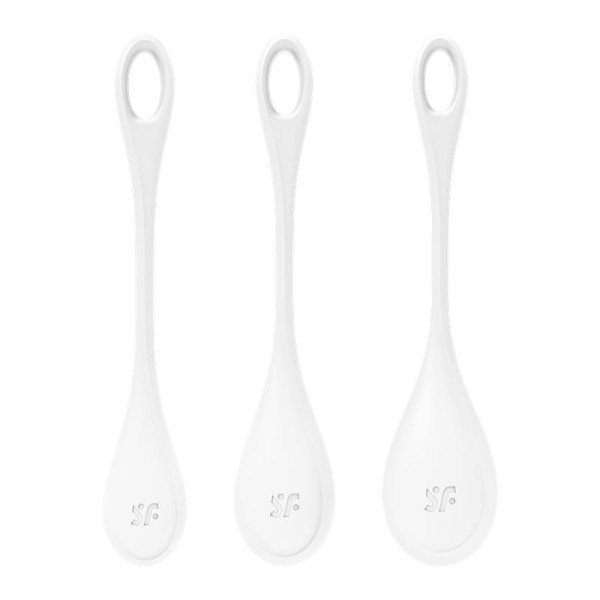 Set di 3 palline per pavimento pelvico Yoni Power 1 bianco