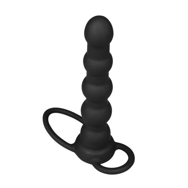 Butt Plug Doppio Prober con Vibrazione Nero