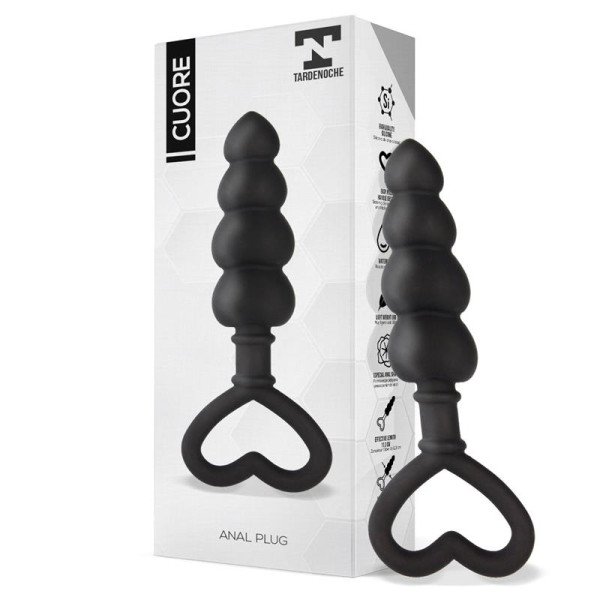 Plug Anale Cuore Silicone Nero