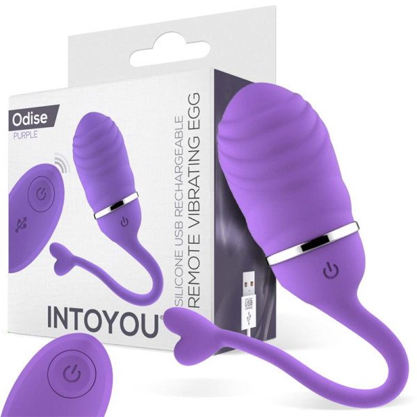 Uovo vibrante con telecomando Odise USB in silicone viola