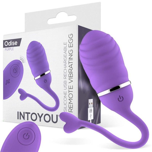 Uovo vibrante con telecomando USB Odise in silicone viola