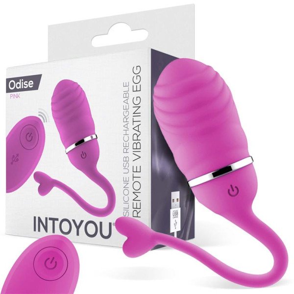 Uovo vibrante con telecomando Odise USB in silicone rosa