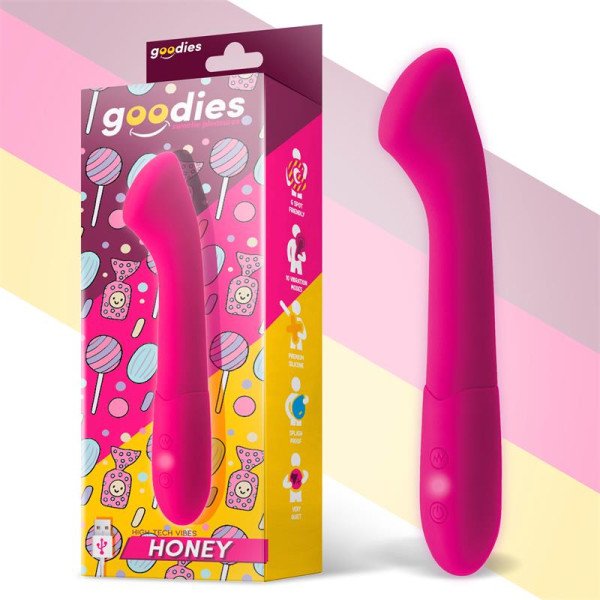 Vibratore Honey G-Spot USB in silicone fucsia