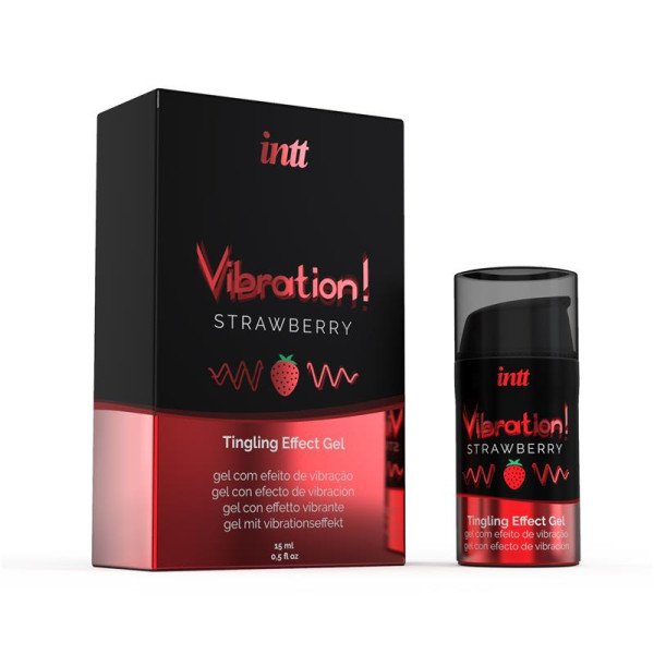 Vibratore Liquido Effetto Caldo Aroma Fragola 15 ml