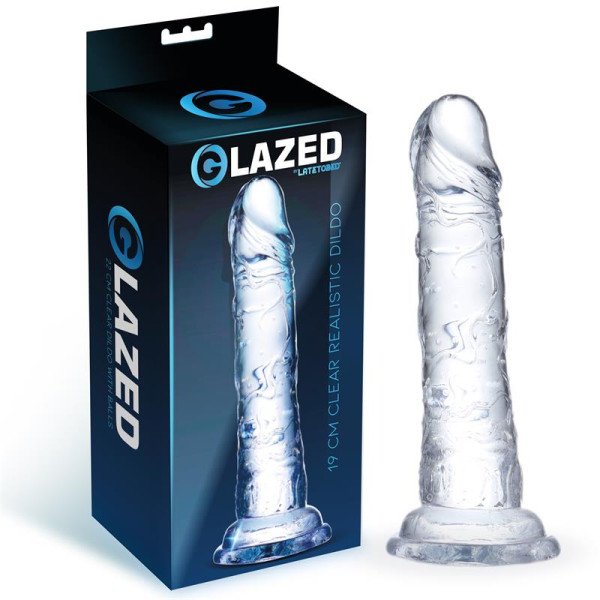 Dildo realistico in cristallo Materiale 19 cm