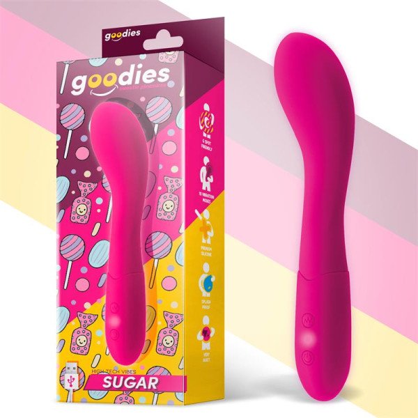 Vibratore Sugar G-Spot USB in silicone fucsia