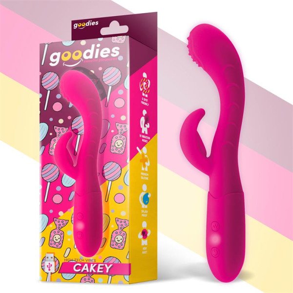 Cakey G-Spot e Rabbit Vibe USB in silicone fucsia