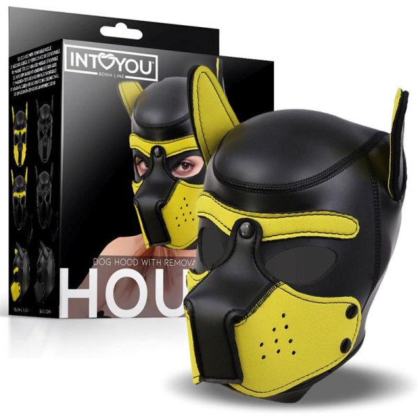 Hound Neoprene Dog Hound Muso Rimovibile Nero/Giallo Taglia Unica