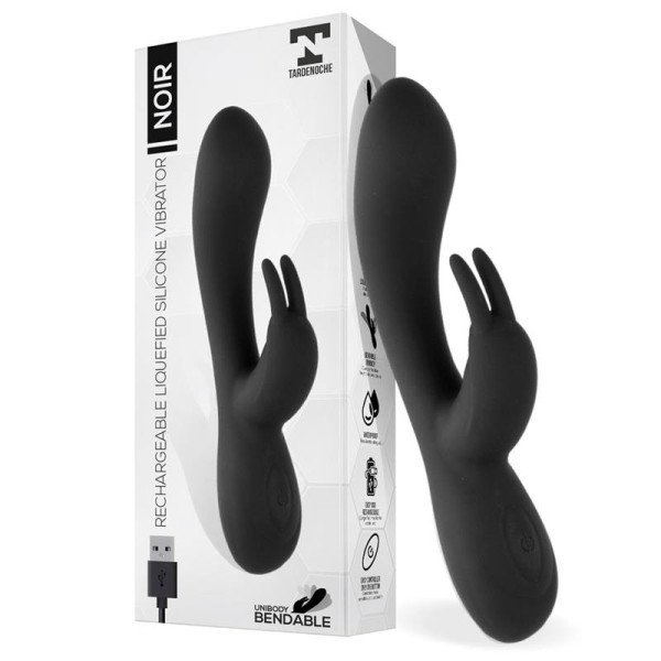 Noir Vibe Iniettato in Silicone Liquido con 2 Motori USB