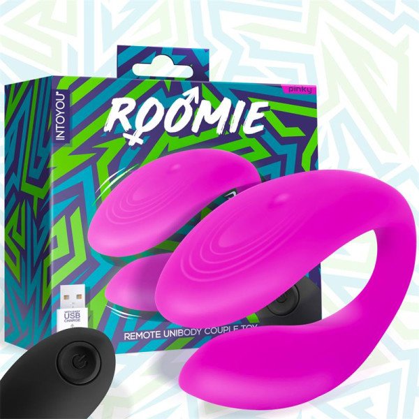 Vibratore per coppie Roomie in silicone liquido Unibody con telecomando USB