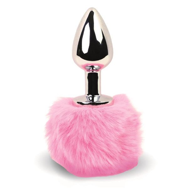 Plug anale Bunny Tail con coda rosa