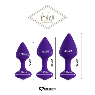 Bibi Set de 3 Plugs Anales Purpura