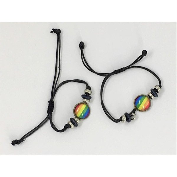 Bracciale LGBT+ Pride regolabile con cerchio