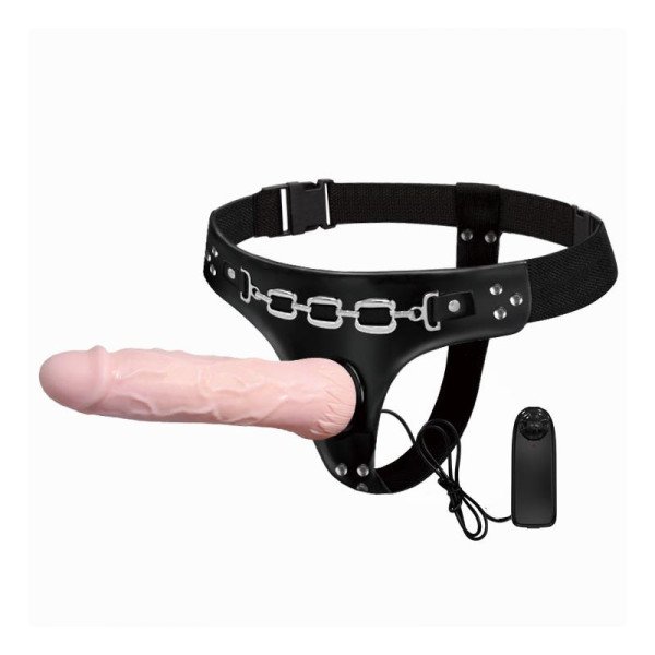 Baile Strap-On Dildo Vibrante Flesh 18,5 cm