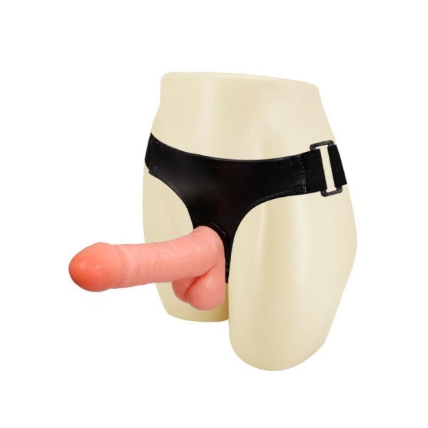 Strap-On con Dildo e Testicoli 17,5 cm