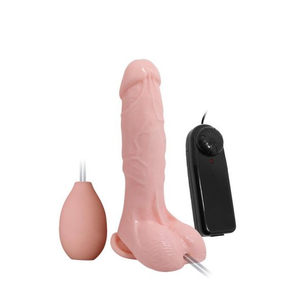 Dildo spruzzante d'acqua in carne.