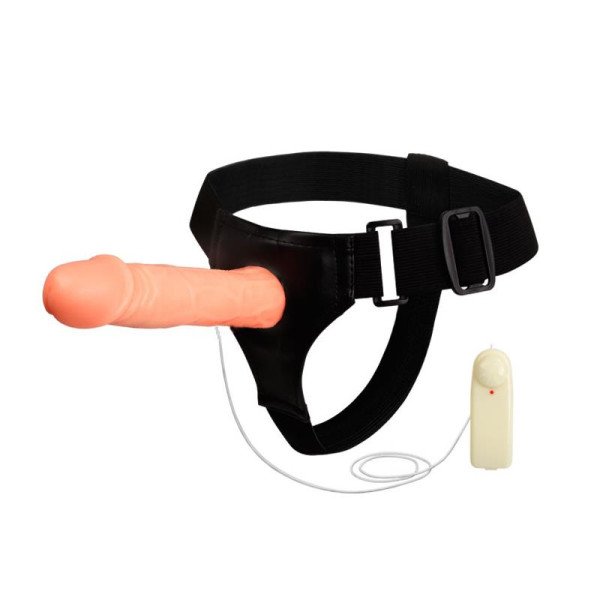 Strap-on con Dildo Cavo Jessica 18 cm  Il testo è già in italiano.