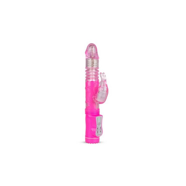 Vibratore Rabbit Spinta e Sfere Rotanti Rosa