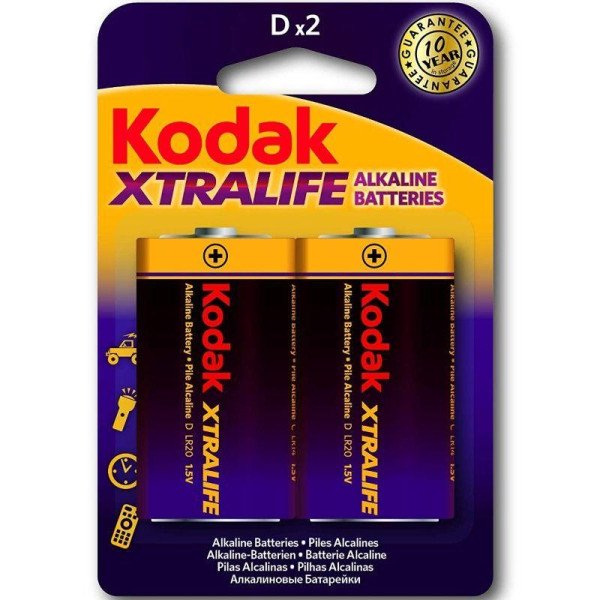 Batteria alcalina Xtralife D LR20 confezione da 2