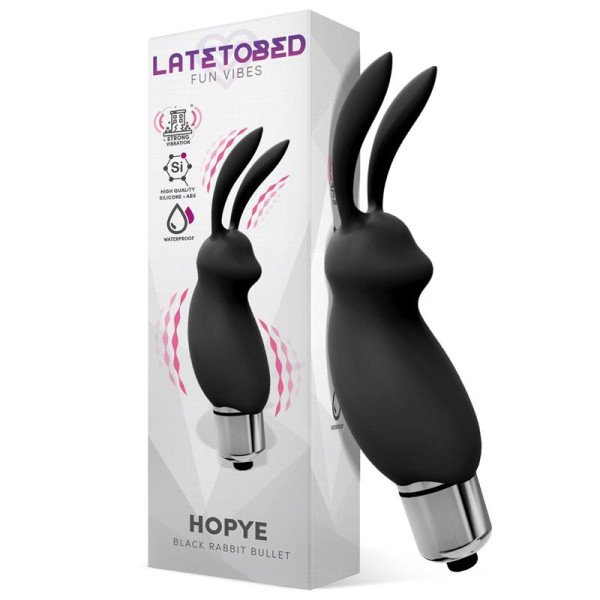 Palla vibrante Hopye Rabbit in silicone nero