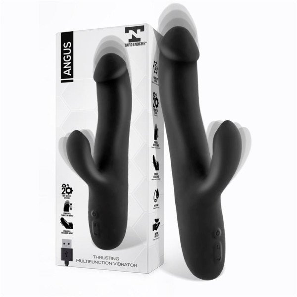 Vibratore Angus con Movimento a Spinta 2 Motori USB in Silicone