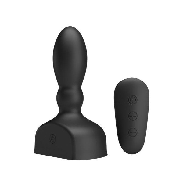 Stimolatore anale Harriet gonfiabile USB in silicone nero