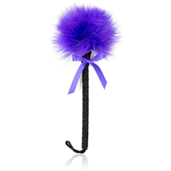 Piuma Tickler con Fiocco 25 cm Viola