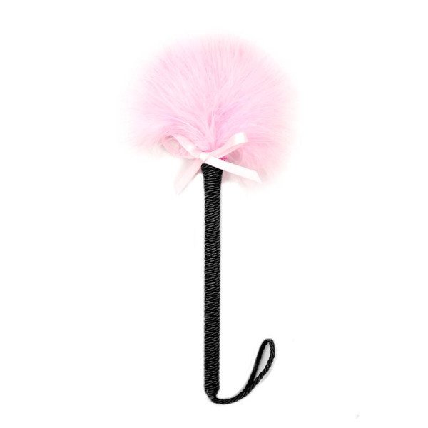 Piuma Tickler con Fiocco 25 cm Rosa