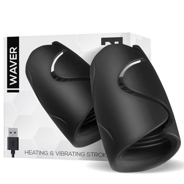 Waver Masturbatore Maschile Funzione di Calore e Vibrazione Silicone USB Flessibile