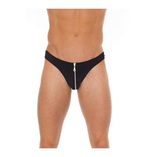 Slip con zip nero taglia unica