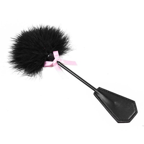 Piuma Tickler e Paddle 2 in 1 da 29 cm Nero