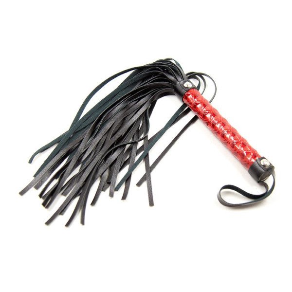 Motivo Flogger Diamante e Hardware in Metallo 39 cm Rosso