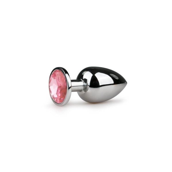 Plug anale in metallo n. 6 - argento/rosa