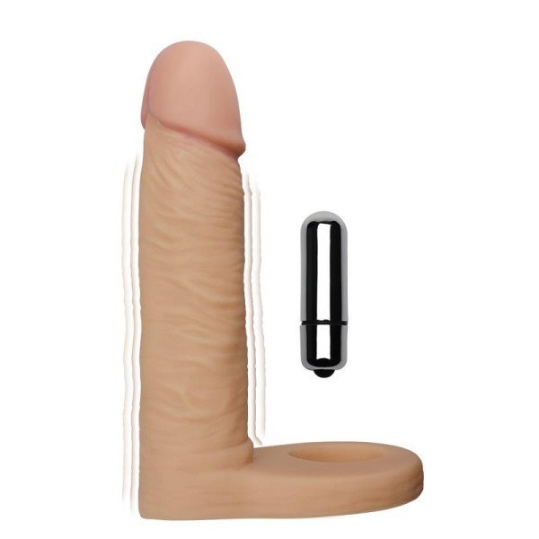 Dildo Il doppio ultra morbido con vibrazione 5.8 Flesh