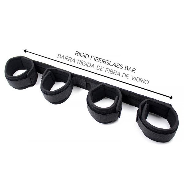 Barra distanziatrice con asta rigida e polsini morbidi