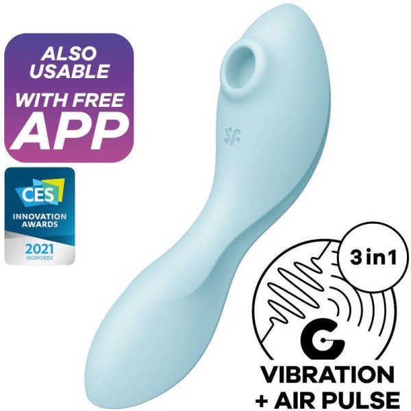 Curvy Trinity 5 con APP Satisfyer Connect Blu